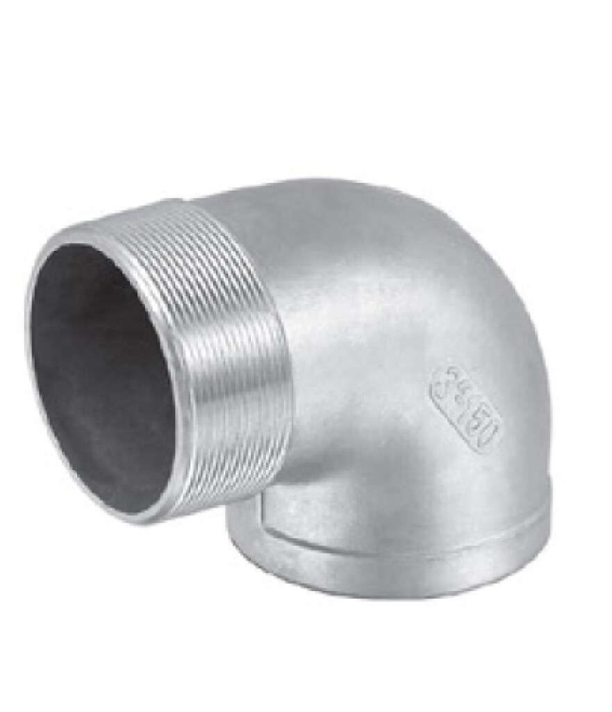 Winkel  90 Grad  2    " I-A Gewinde Edelstahl  A4